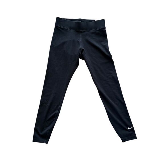 Nike Women's Mid Rise 7/8 Black Leggings Size S Tight Fit Activewear - Picture 1 of 5